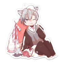 糺音イオ - Acrylic Key Chain - Key Chain - VTuber Size-70 x 70 (mm)