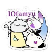 糺音イオ - Acrylic Key Chain - Key Chain - VTuber Size-50 x 50 (mm)