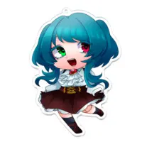 氷桜式まりおねっと - Acrylic Key Chain - Key Chain - VTuber Size-100 x 100 (mm)