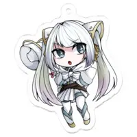 氷桜式まりおねっと - Acrylic Key Chain - Key Chain - VTuber Size-50 x 50 (mm)