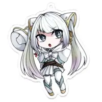 氷桜式まりおねっと - Acrylic Key Chain - Key Chain - VTuber Size-70 x 70 (mm)