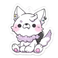 Inugami Yuki - Key Chain - Acrylic Key Chain - VTuber Size-50 x 50 (mm)