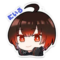 黒霧にいろ - Acrylic Key Chain - Key Chain - VTuber Size-70 x 70 (mm)