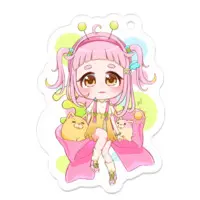カルラ - Acrylic Key Chain - Key Chain - VTuber Size-50 x 50 (mm)