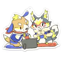 まーくん ちーやん - Acrylic Key Chain - Key Chain - VTuber Size-70 x 70 (mm)