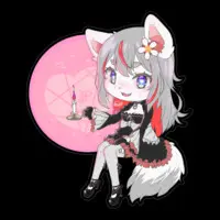 Волкова Apricot Ch. 御狼あんず - Stickers - VTuber Size-160 x 160 (mm)