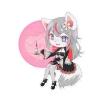 Волкова Apricot Ch. 御狼あんず - Stickers - VTuber Size-160 x 160 (mm)