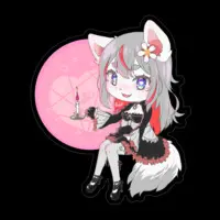 Волкова Apricot Ch. 御狼あんず - Stickers - VTuber Size-100 x 100 (mm)