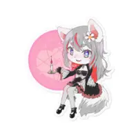 Волкова Apricot Ch. 御狼あんず - Stickers - VTuber Size-100 x 100 (mm)