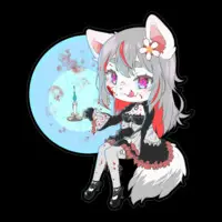 Волкова Apricot Ch. 御狼あんず - Stickers - VTuber Size-160 x 160 (mm)