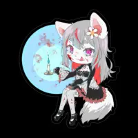 Волкова Apricot Ch. 御狼あんず - Stickers - VTuber Size-100 x 100 (mm)