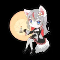 Волкова Apricot Ch. 御狼あんず - Stickers - VTuber Size-100 x 100 (mm)