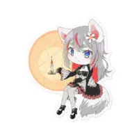Волкова Apricot Ch. 御狼あんず - Stickers - VTuber Size-100 x 100 (mm)