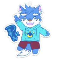 月海塩 - Acrylic Key Chain - Key Chain - VTuber Size-100 x 100 (mm)