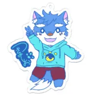 月海塩 - Acrylic Key Chain - Key Chain - VTuber Size-70 x 70 (mm)