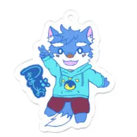 月海塩 - Acrylic Key Chain - Key Chain - VTuber Size-50 x 50 (mm)