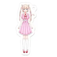 まゆにゃあ - Acrylic Key Chain - Key Chain - VTuber Size-50 x 50 (mm)