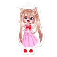 まゆにゃあ - Acrylic Key Chain - Key Chain - VTuber Size-50 x 50 (mm)