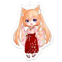 まゆにゃあ - Acrylic Key Chain - Key Chain - VTuber Size-50 x 50 (mm)