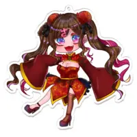 乙女心さつき - Acrylic Key Chain - Key Chain - VTuber Size-100 x 100 (mm)