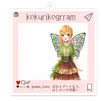 時枝ぽむ - Acrylic Key Chain - Key Chain - VTuber Size-70 x 70 (mm)