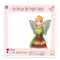 時枝ぽむ - Acrylic Key Chain - Key Chain - VTuber Size-100 x 100 (mm)