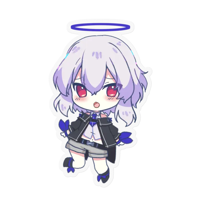 Uten Hiyori - Stickers - VTuber Size-100 x 100 (mm)