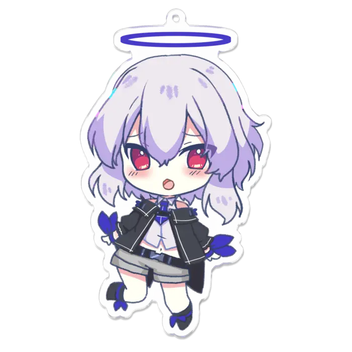 Uten Hiyori - Acrylic Key Chain - Key Chain - VTuber Size-100 x 100 (mm)