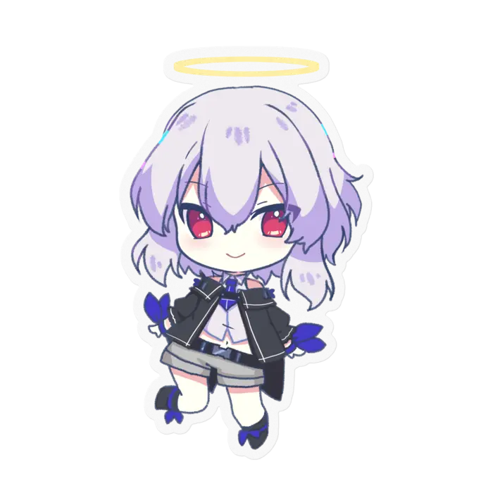 Uten Hiyori - Stickers - VTuber Size-100 x 100 (mm)