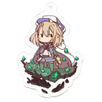 柊月りく - Acrylic Key Chain - Key Chain - VTuber Size-50 x 50 (mm)