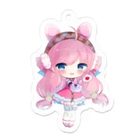 Umall Toa - Acrylic Key Chain - Key Chain - VTuber Size-50 x 50 (mm)