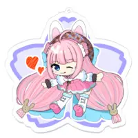 Umall Toa - Acrylic Key Chain - Key Chain - VTuber Size-100 x 100 (mm)