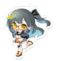 鳴宮こと - Acrylic Key Chain - Key Chain - VTuber Size-50 x 50 (mm)
