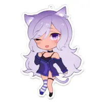 白藤ミコヨ - Acrylic Key Chain - Key Chain - VTuber Size-100 x 100 (mm)
