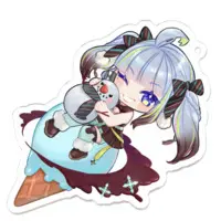 Hakka Sawari - Acrylic Key Chain - Key Chain - VTuber Size-70 x 70 (mm)