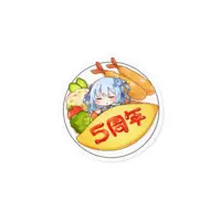 Kazenagi Koa - Stickers - VTuber Size-100 x 100 (mm)