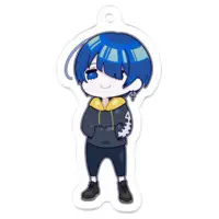 Laz(Vflutist) - Acrylic Key Chain - Key Chain - VTuber Size-50 x 50 (mm)
