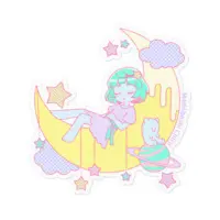惑星ちる - Stickers - VTuber Size-100 x 100 (mm)