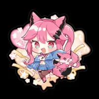 Mashu Gureco - Stickers - VTuber Size-100 x 100 (mm)