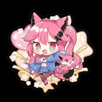 Mashu Gureco - Stickers - VTuber Size-100 x 100 (mm)