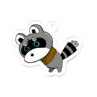 白二郎とアライグマ博士 - Acrylic Key Chain - Key Chain - VTuber Size-50 x 50 (mm)