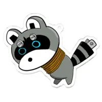 白二郎とアライグマ博士 - Acrylic Key Chain - Key Chain - VTuber Size-70 x 70 (mm)