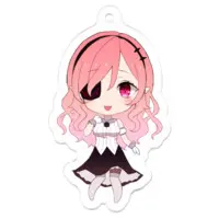 淡紅チアカ - Acrylic Key Chain - Key Chain - VTuber Size-50 x 50 (mm)