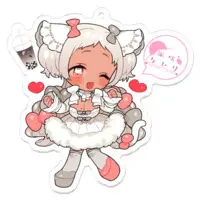 Nekobuki Kemuri - Acrylic Key Chain - Key Chain - VTuber Size-70 x 70 (mm)