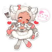 Nekobuki Kemuri - Acrylic Key Chain - Key Chain - VTuber Size-100 x 100 (mm)