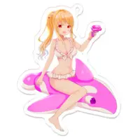 夜桜みあ - Acrylic Key Chain - Key Chain - VTuber Size-70 x 70 (mm)