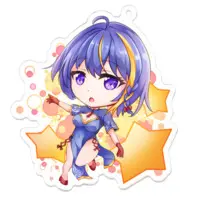 唐柿卵米(とがき らんま) - Acrylic Key Chain - Key Chain - VTuber Size-70 x 70 (mm)