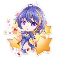 唐柿卵米(とがき らんま) - Acrylic Key Chain - Key Chain - VTuber Size-100 x 100 (mm)