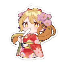 Hinatuki Hiyori - Acrylic Key Chain - Key Chain - VTuber Size-70 x 70 (mm)