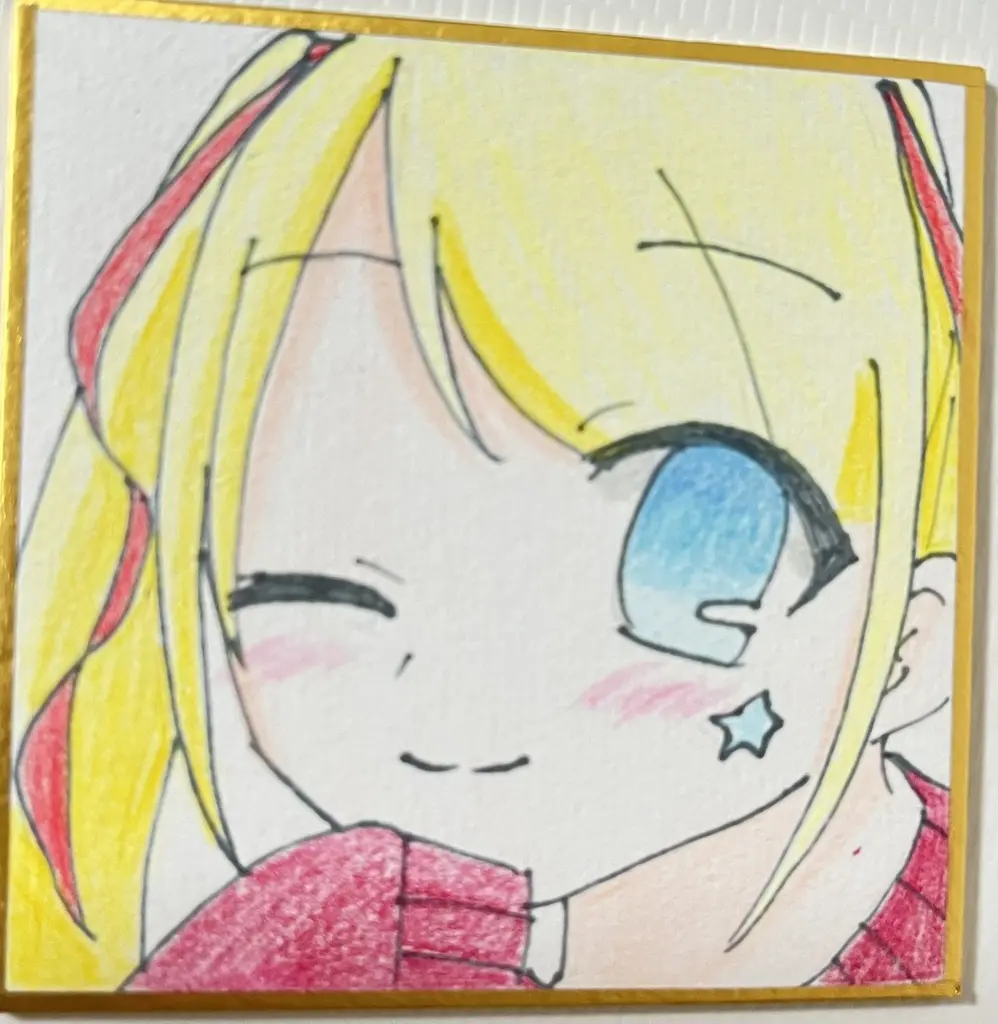 Akaduki Seika - Character Card - Hand-signed - Illustration Board - VTuber